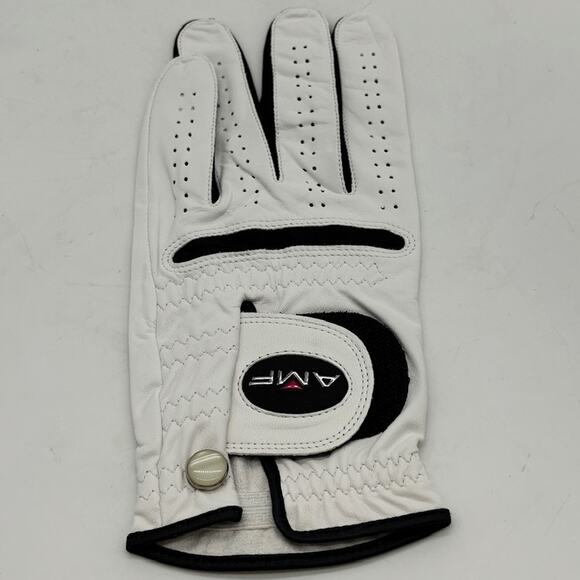 Vtg AMF Golf Glove Mens Large White Cabretta Leather Left Handed Coolmax Soft - Picture 3 of 5